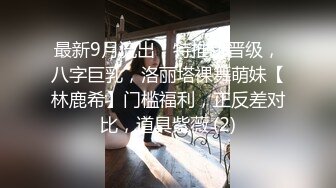 最新9月流出，特推新晋级，八字巨乳，洛丽塔裸舞萌妹【林鹿希】门槛福利，正反差对比，道具紫薇 (2)